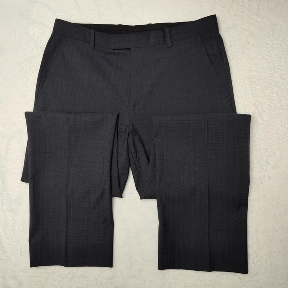 Theory Dress Pants Men 34x31 Gray Flat Lined Cody Shelburne Wool Slacks Trousers - Picture 3 of 14